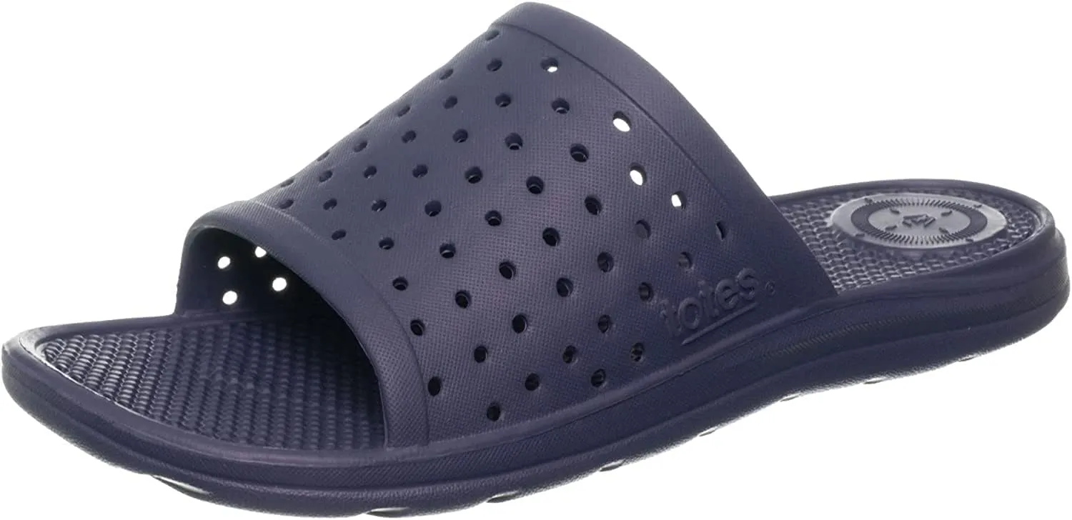 totes Women's Everywear Ara Slide: All-Day comfort in a Lightweight and Springy Sandal, Flexible Waterproof Contoured Footbed, Durable Scuff Resistants, Perfect for the Beach or Pool