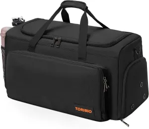 Travel Duffle Bag with Shoe and Wet Compartment, Water Resistant Overnight Bag for Men