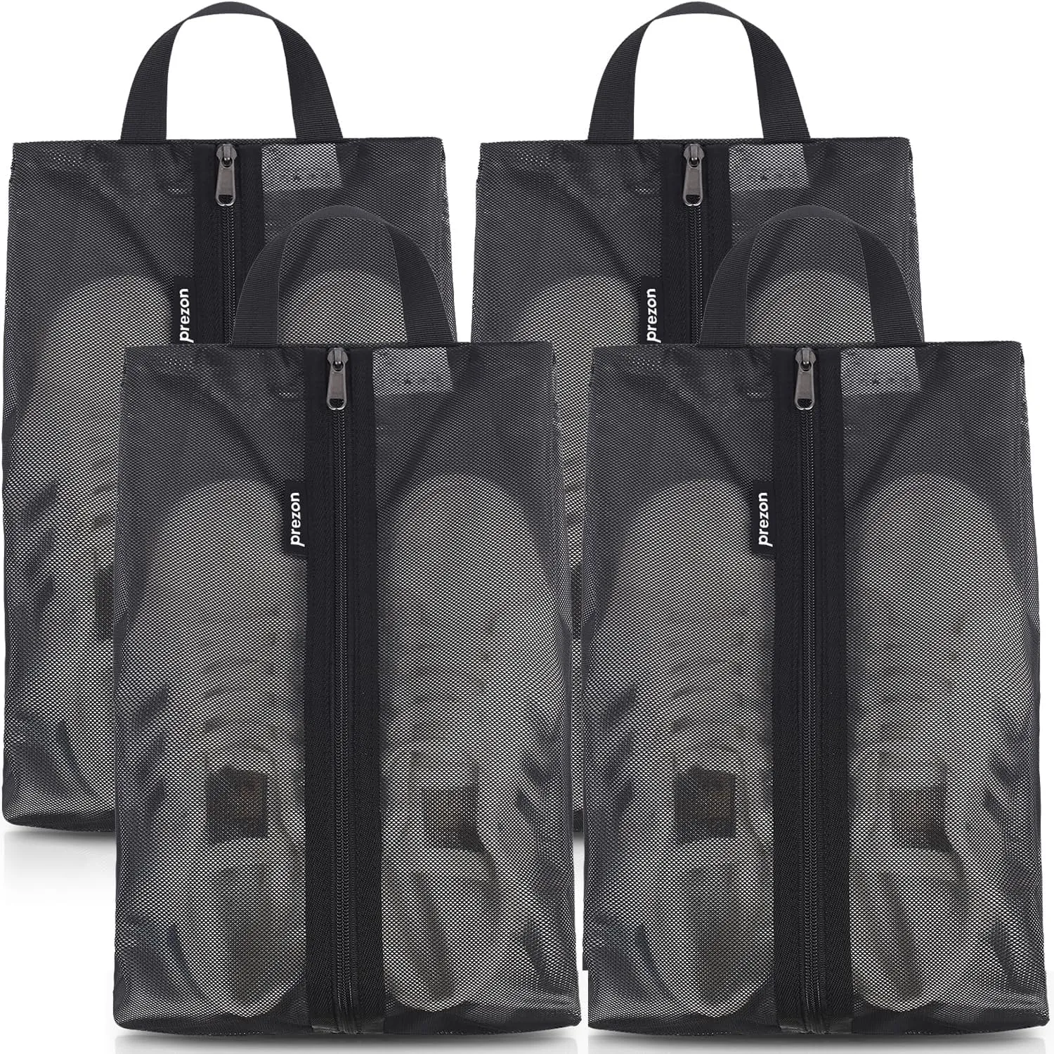 Travel Shoe Bags, Water Resistant TPU Mesh, Sturdy YKK Zipper, Shoes Storage Bag, Shoes Packing Organizer, Unisex Shoe Pouch for Travel or Home Storage