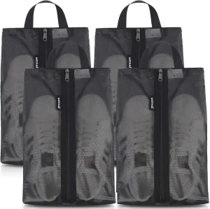 Travel Shoe Bags, Water Resistant TPU Mesh, Sturdy YKK Zipper, Shoes Storage Bag, Shoes Packing Organizer, Unisex Shoe Pouch for Travel or Home Storage