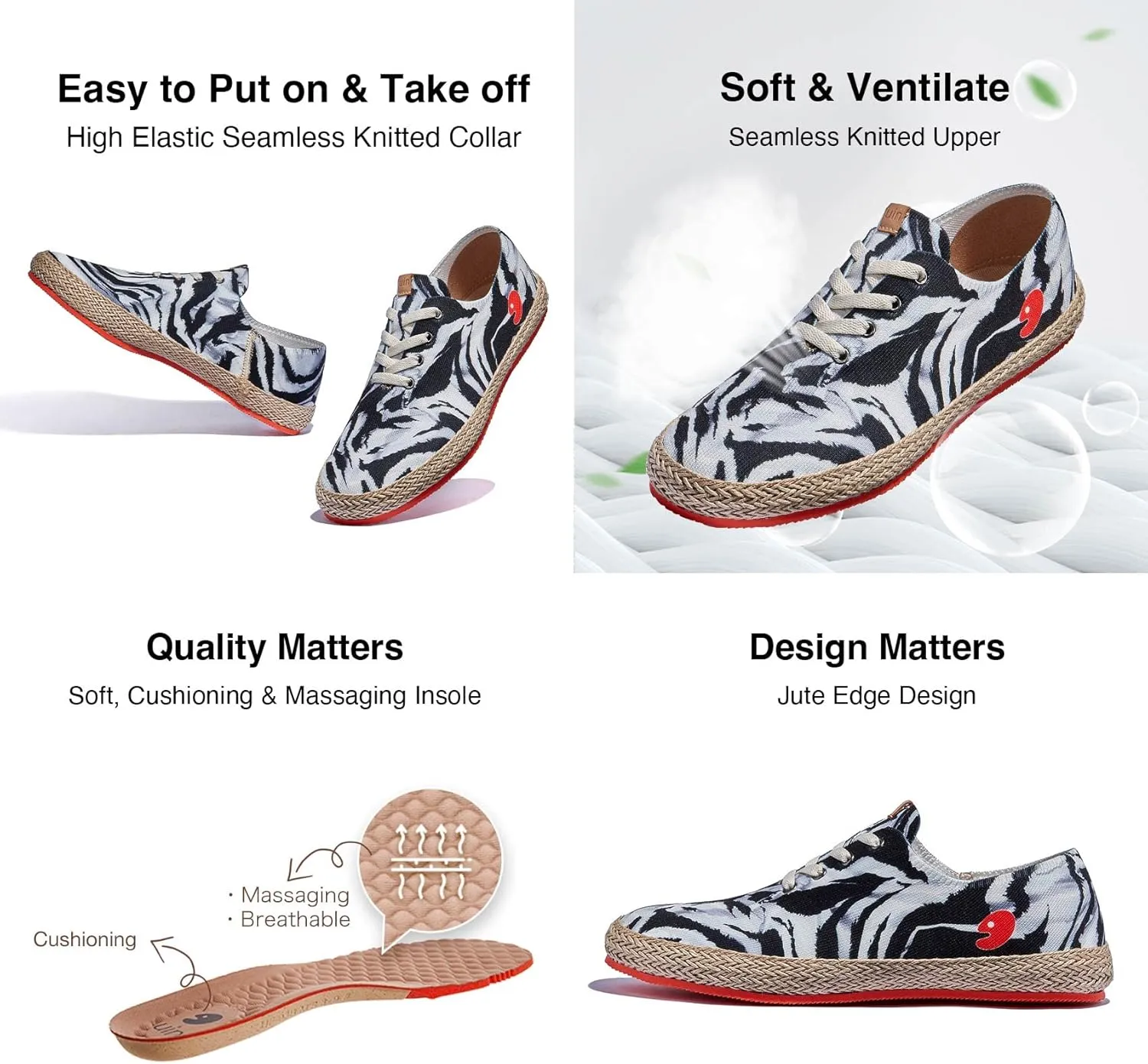 UIN Men's Art Painted Walking Casual Travel Shoes Lightweight Comfort Fashion Sneaker Formentera Series