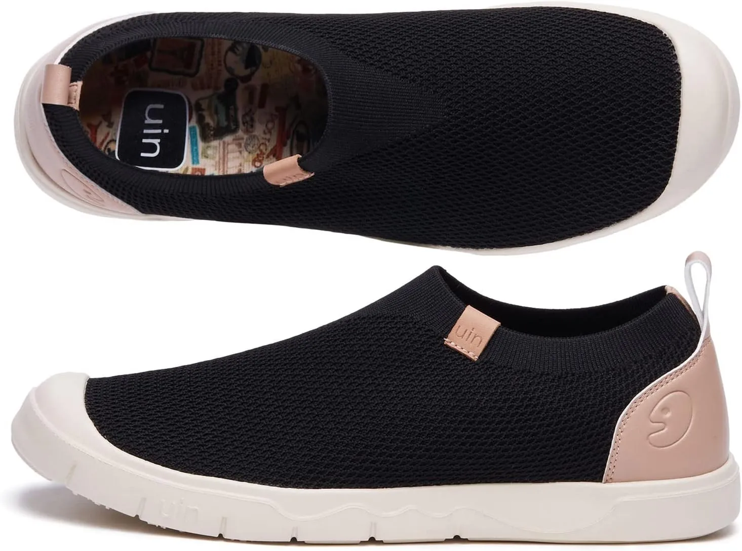 UIN Men's Fashion Sneakers Lightweight Walking Casual Slip Ons Comfortable Canvas Art Painted Travel Shoes Cadiz