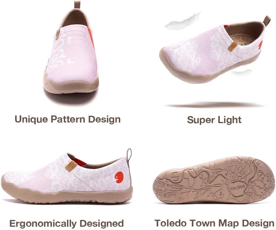 UIN Women's Slip On Loafers Lightweight Sneakers Flats Walking Casual Art Painted Travel Shoes Spray It