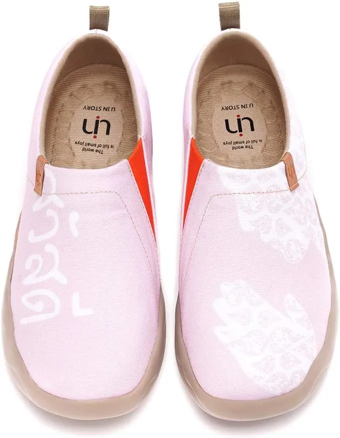 UIN Women's Slip On Loafers Lightweight Sneakers Flats Walking Casual Art Painted Travel Shoes Spray It
