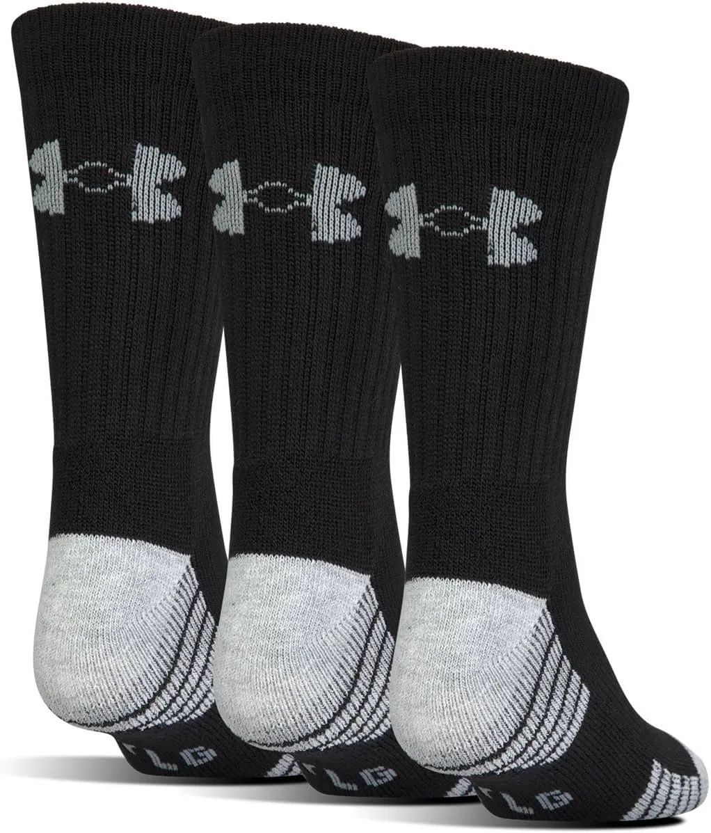 Under Armour Big Boys HeatGear Tech Crew Socks 3 Pack