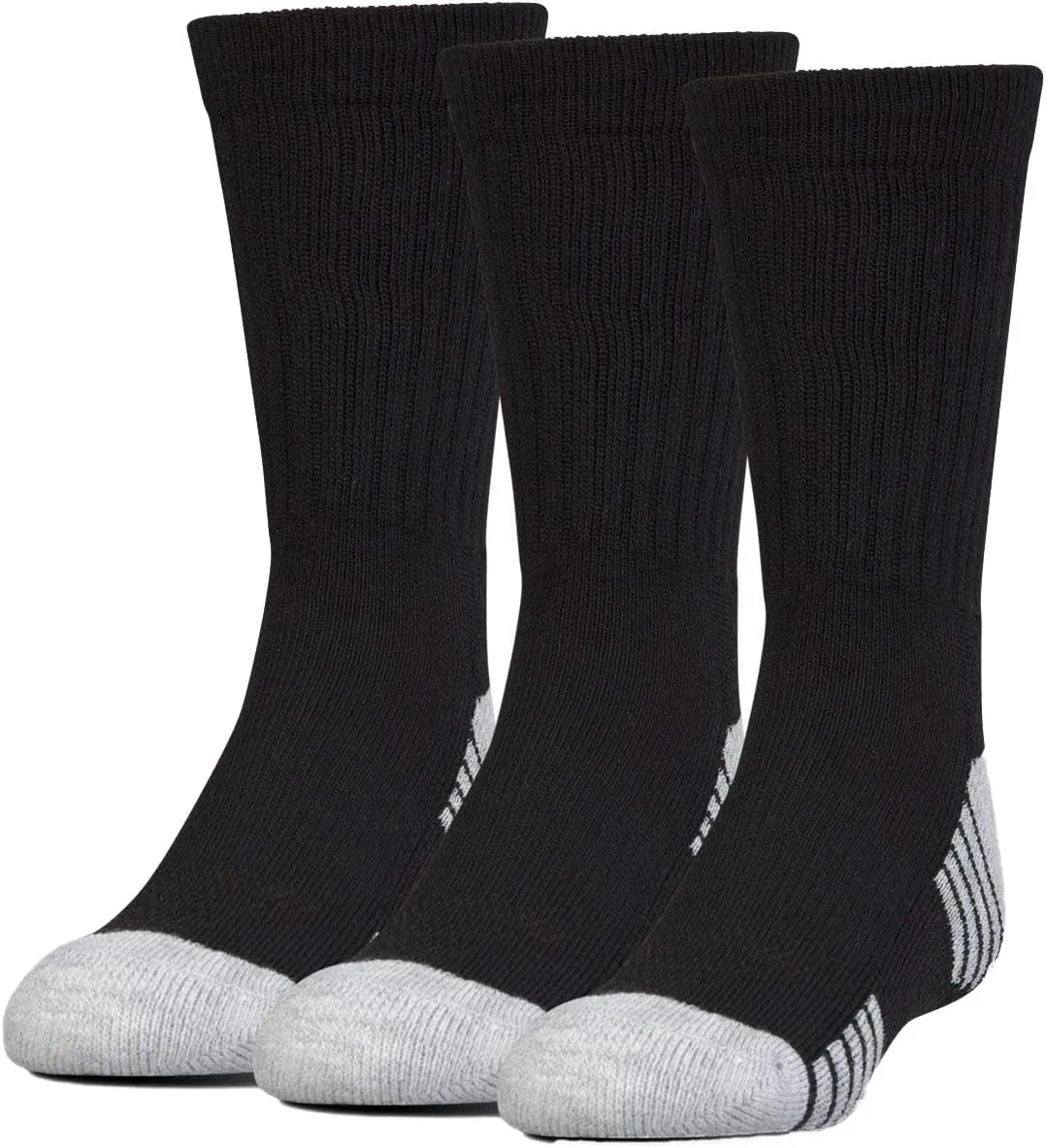 Under Armour Big Boys HeatGear Tech Crew Socks 3 Pack