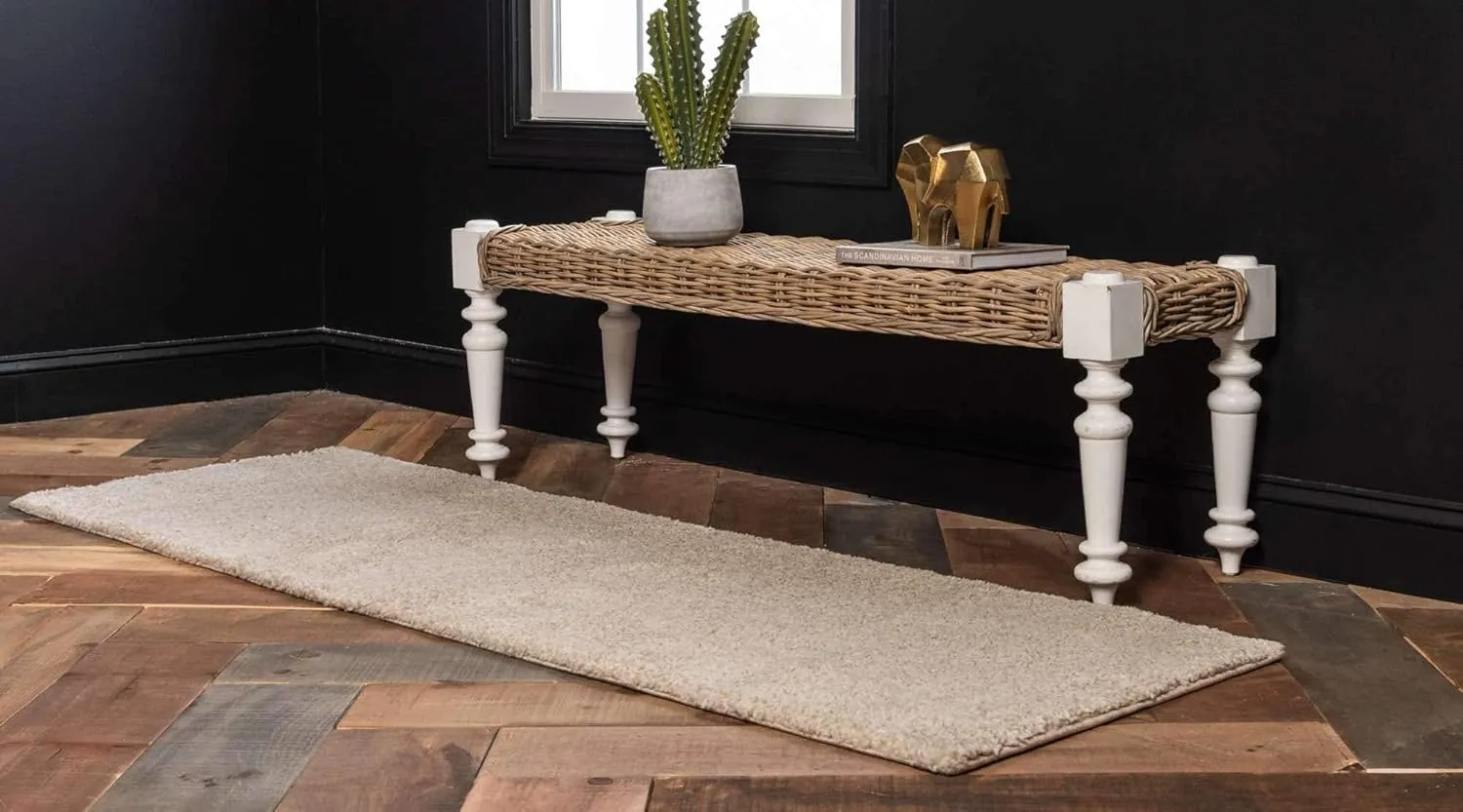 Unique Loom Solo Collection Area Rug - Calabasas (2' 2" x 6' 7" Runner, Ivory)