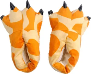 Unisex Cozy Flannel House Monster Slippers Halloween Animal Costume Paw Claw Shoes