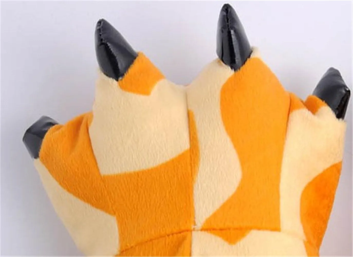 Unisex Cozy Flannel House Monster Slippers Halloween Animal Costume Paw Claw Shoes