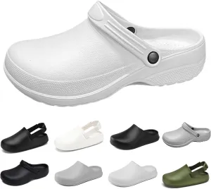 Unisex EVA clog slippers, comfortable, durable, non-slip, oil-resistant, waterproof, professional chef and nurse work shoes, casual style, two-wear minimalist kitchen shoes