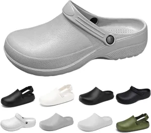 Unisex EVA clog slippers, comfortable, durable, non-slip, oil-resistant, waterproof, professional chef and nurse work shoes, casual style, two-wear minimalist kitchen shoes