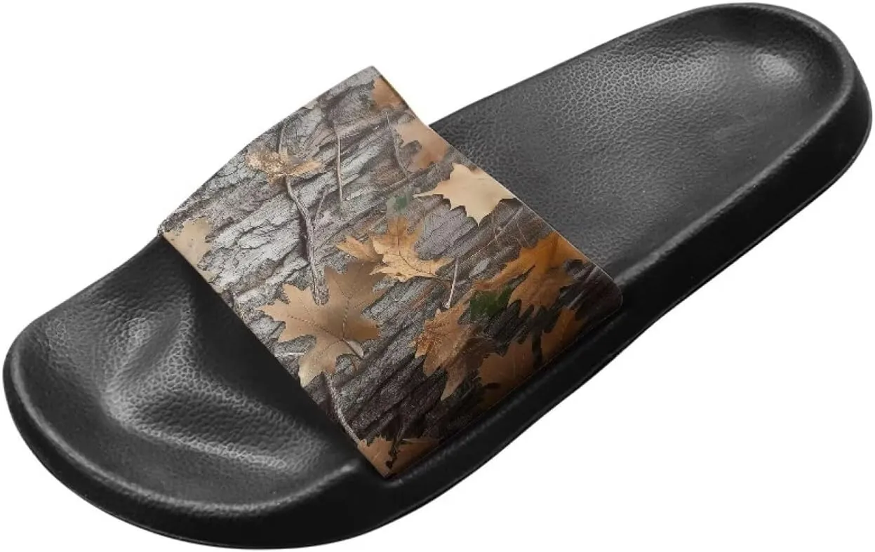 Unisex Sandals Summer Slide Flats Slippers Open Toe Pool Slides Flip-Flops EVA Sole for Women