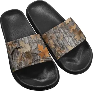 Unisex Sandals Summer Slide Flats Slippers Open Toe Pool Slides Flip-Flops EVA Sole for Women
