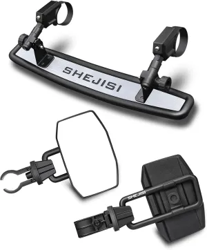 Universal UTV Mirrors, Aluminum Alloy Material,2024 New RZR Rear View Mirror for 1.5" to 2" Roll Cage, Adjustable for Best View, Compatible with Polaris RZR,Can Am X3,Kawasaki Mule,Honda Pioneer SXS