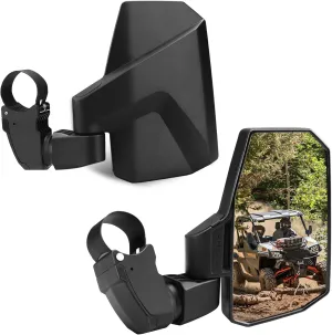 UTV Mirrors,The Spring Back Feature Allows Easy Reset After Fold,2024 New SXS Mirrors Side View for 1.5"-2.0" Roll Cage,Compatible with Polaris RZR,Can Am X3,Honda Pioneer Talon,Kawasaki Mule