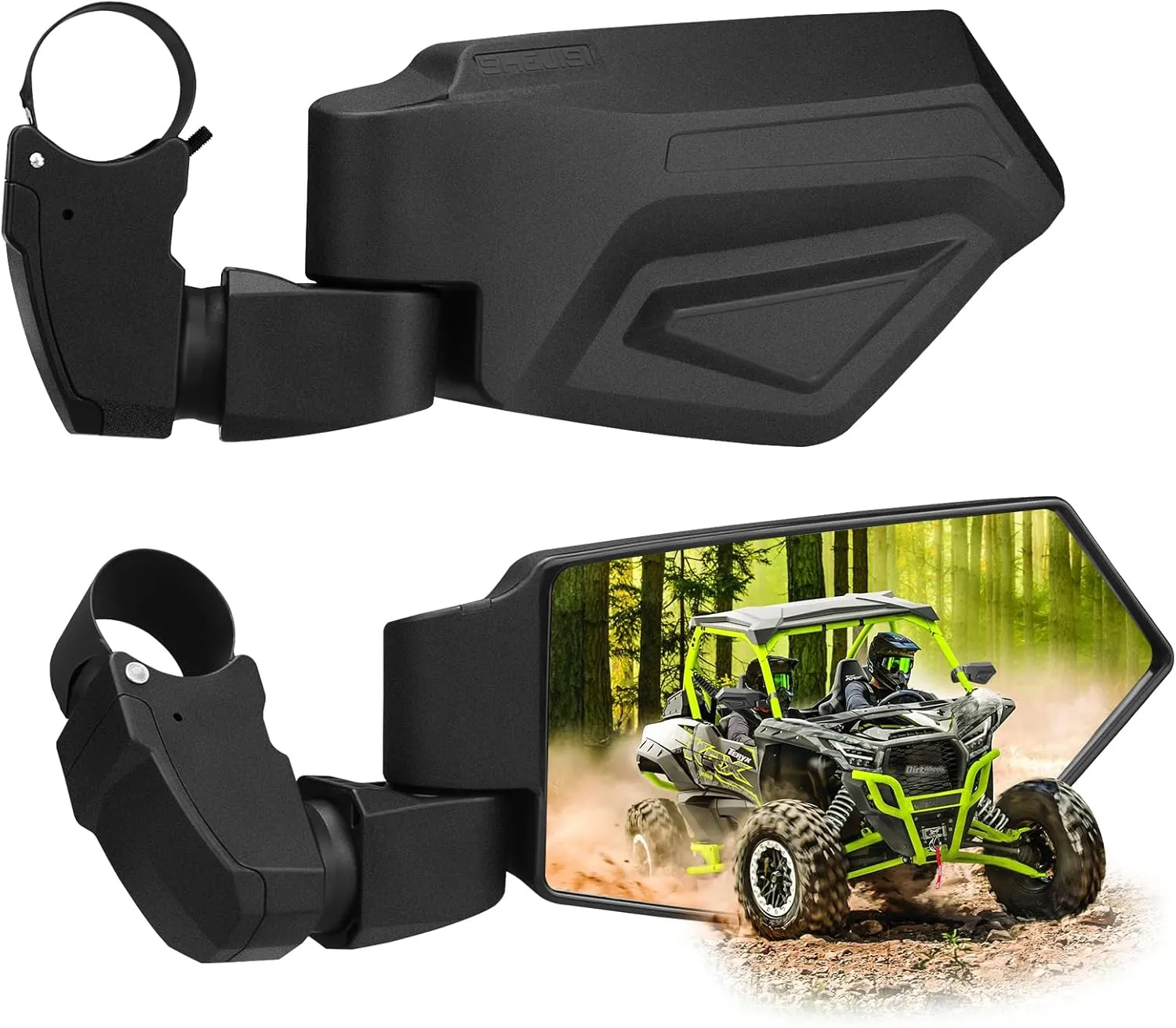 UTV Mirrors,The Spring Back Feature Allows Easy Reset After Fold,2025 New SXS Mirrors Side View for 1.5"-2.0" Roll Cage,Compatible with Polaris RZR,Can Am X3,Kawasaki Mule KRX,Honda Pioneer
