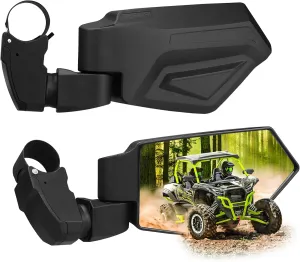 UTV Mirrors,The Spring Back Feature Allows Easy Reset After Fold,2025 New SXS Mirrors Side View for 1.5"-2.0" Roll Cage,Compatible with Polaris RZR,Can Am X3,Kawasaki Mule KRX,Honda Pioneer