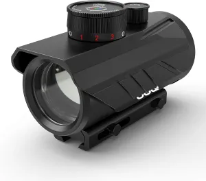 UUQ Tactical 1x30mm Reflex Green/Red/Blue 3 MOA Dot Sight with Dichroic Multi-Layer Coating, High Light Transmission Optic Lens, Dual Wide Rifle Scope,Fits 11/20mm Rail Mount