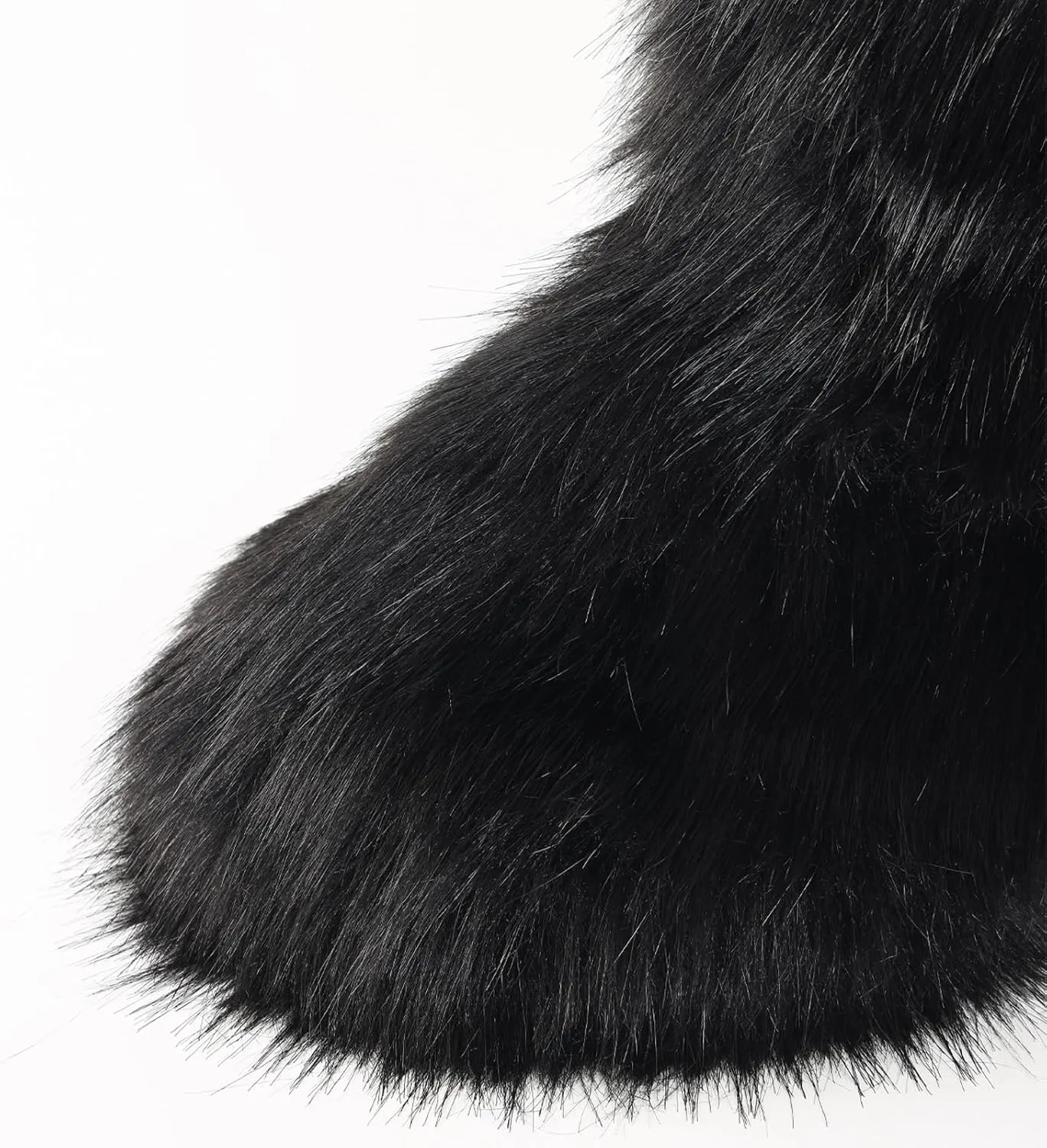 Valpeak Snow Boots for Women 2024 Furry Boots Winter Knee High Flat Heel Fluffy Faux Fur Boots