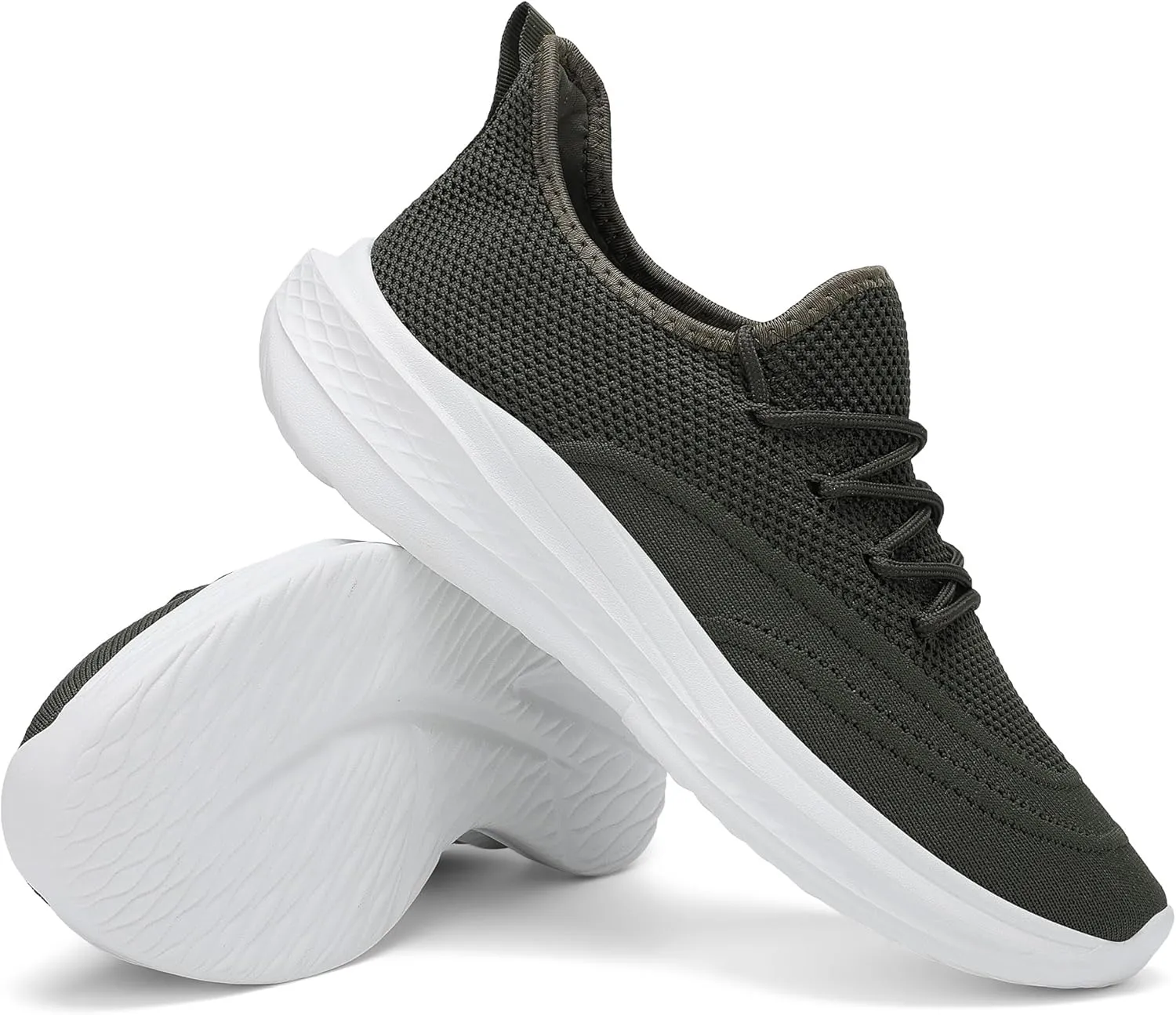 VAMJAM Men's Running Shoes Slip On Walking Shoes Non Slip Lightweight Workout Breathable Gym Sneakers Fashion Mesh Sneakers