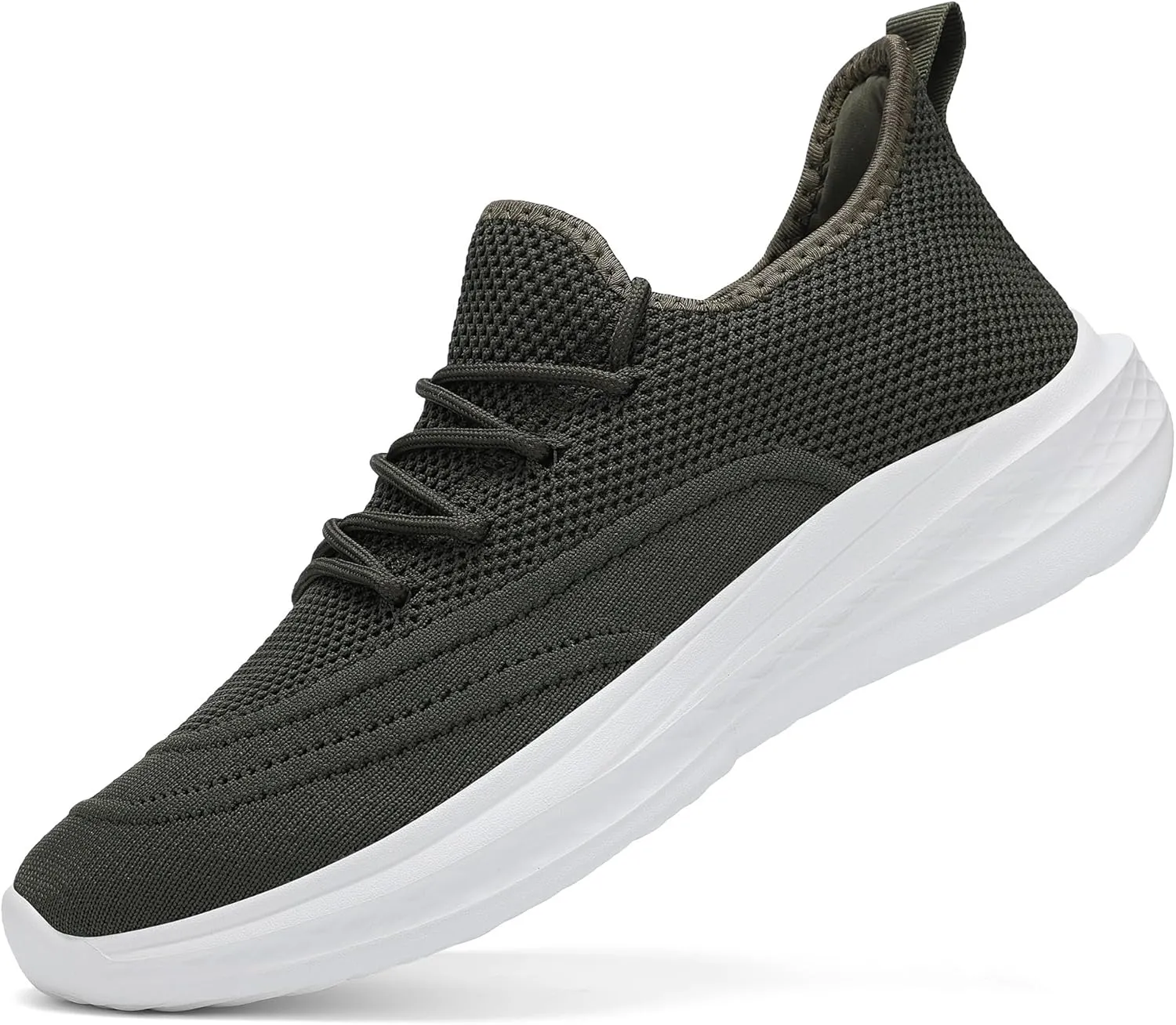 VAMJAM Men's Running Shoes Slip On Walking Shoes Non Slip Lightweight Workout Breathable Gym Sneakers Fashion Mesh Sneakers