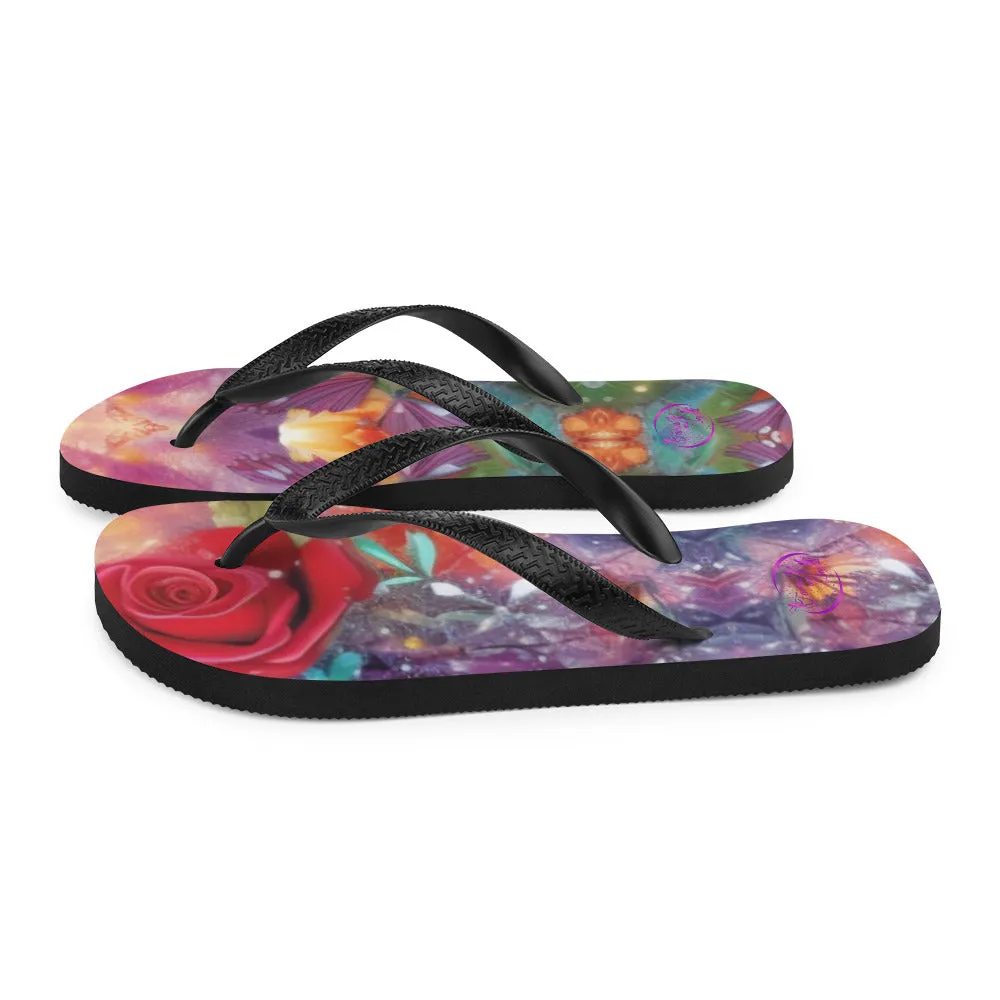Vibrant Fairy Tale Flip Flops | Girls Fairy Style Flip Flops