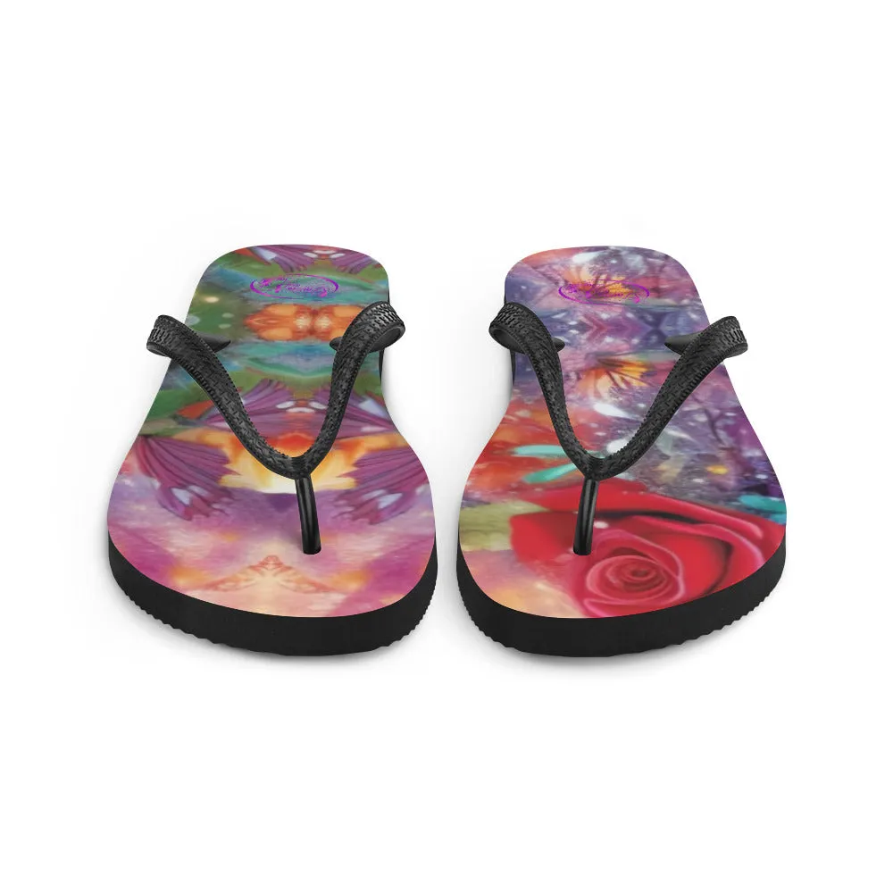Vibrant Fairy Tale Flip Flops | Girls Fairy Style Flip Flops