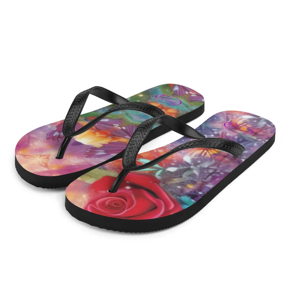 Vibrant Fairy Tale Flip Flops | Girls Fairy Style Flip Flops
