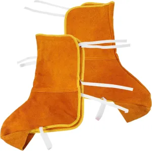 VOSAREA 2Pcs Welding Boot Protectors Welders Shoe Covers Lightweight Insulated Wear Resistant Foot Covers for Men Practical Safety Shoe Guards for Welding