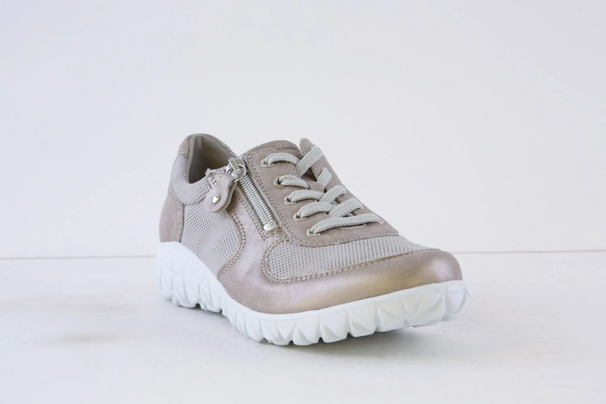 WALDLAUFER - H89001 239 HAVY-STRETCH LACED WALKING SHOE - GOLD MULTI