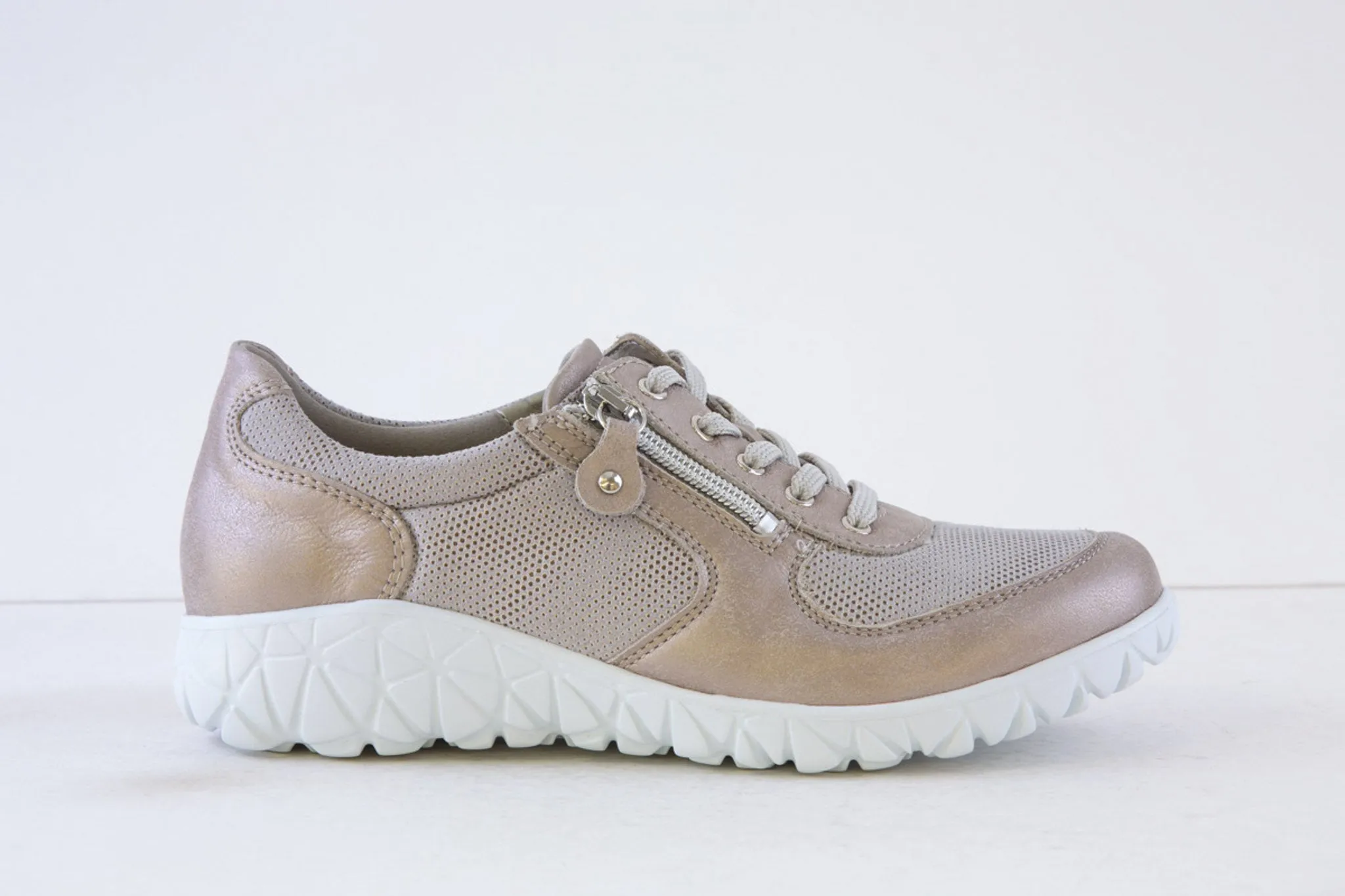 WALDLAUFER - H89001 239 HAVY-STRETCH LACED WALKING SHOE - GOLD MULTI