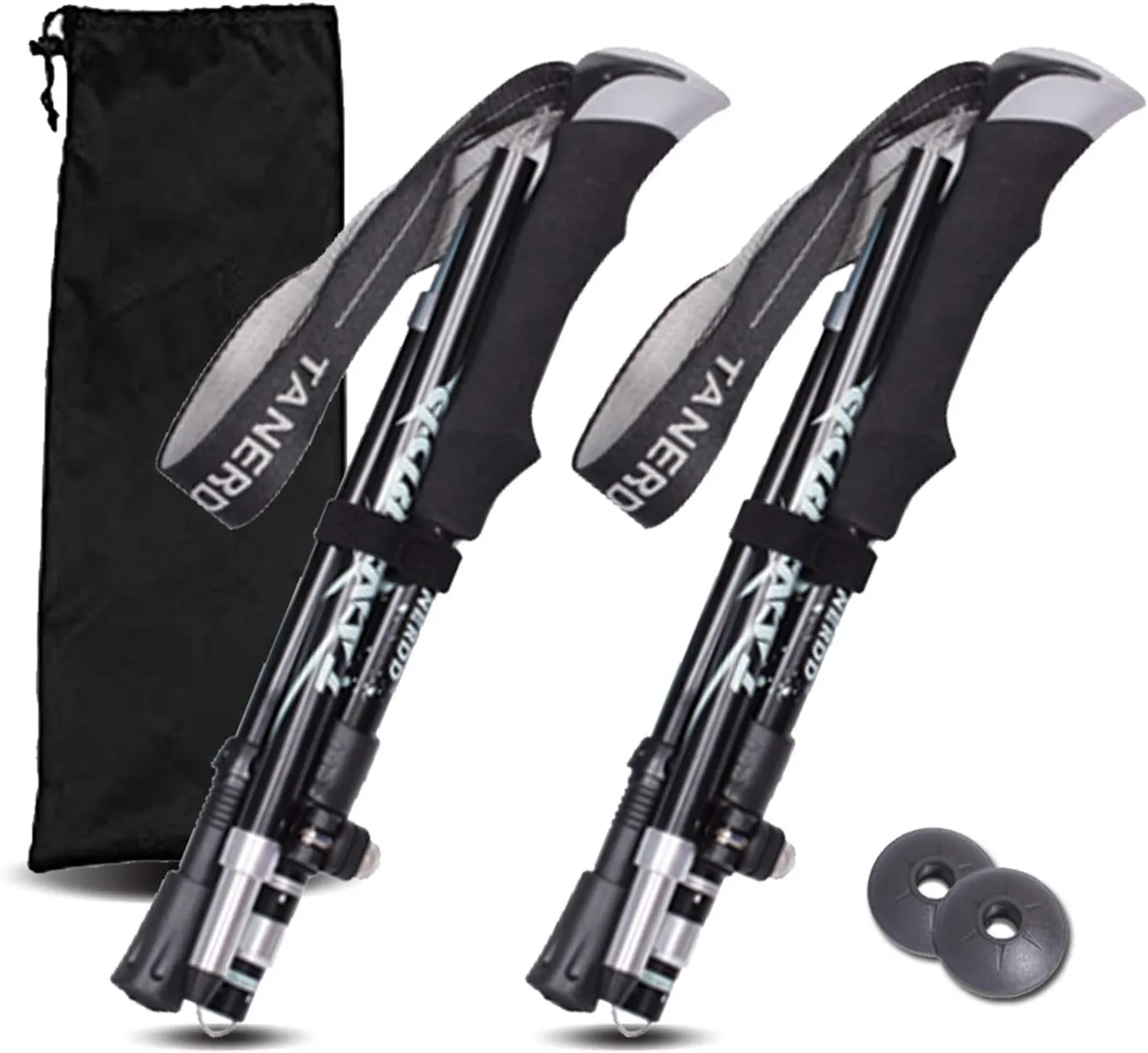 Walking Stick Trekking Poles Collapsible Hiking Poles - Auminum Alloy 7075 Trekking Sticks,Antishock and Quick Lock System, Telescopic, Collapsible, Ultralight