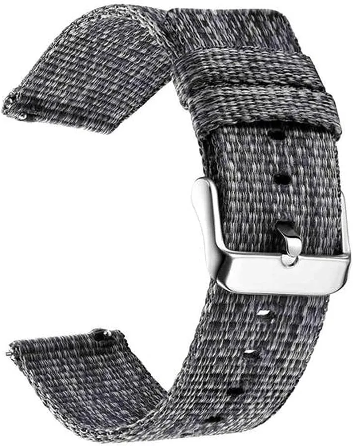 Watch Strap 22mm 20mm Nylon Watch Strap 22mm Quick Release Watchband 18mm 20mm(Gray,18mm)