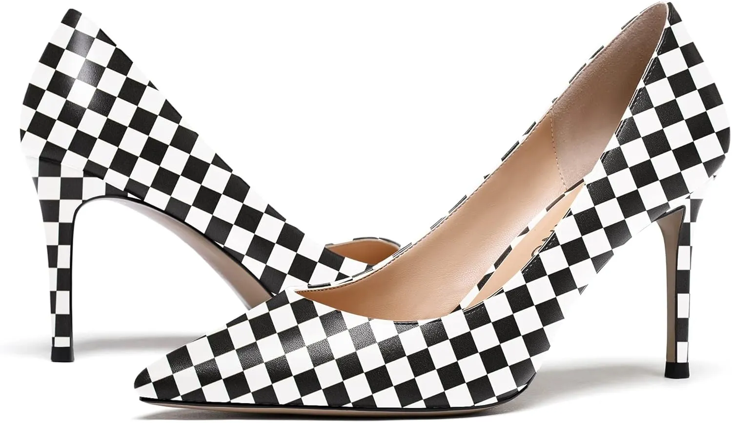 WAYDERNS Women's Matte Pointed Toe Slip On Stiletto High Heel Pumps Wedding Dress Shoes 3.5 Inch