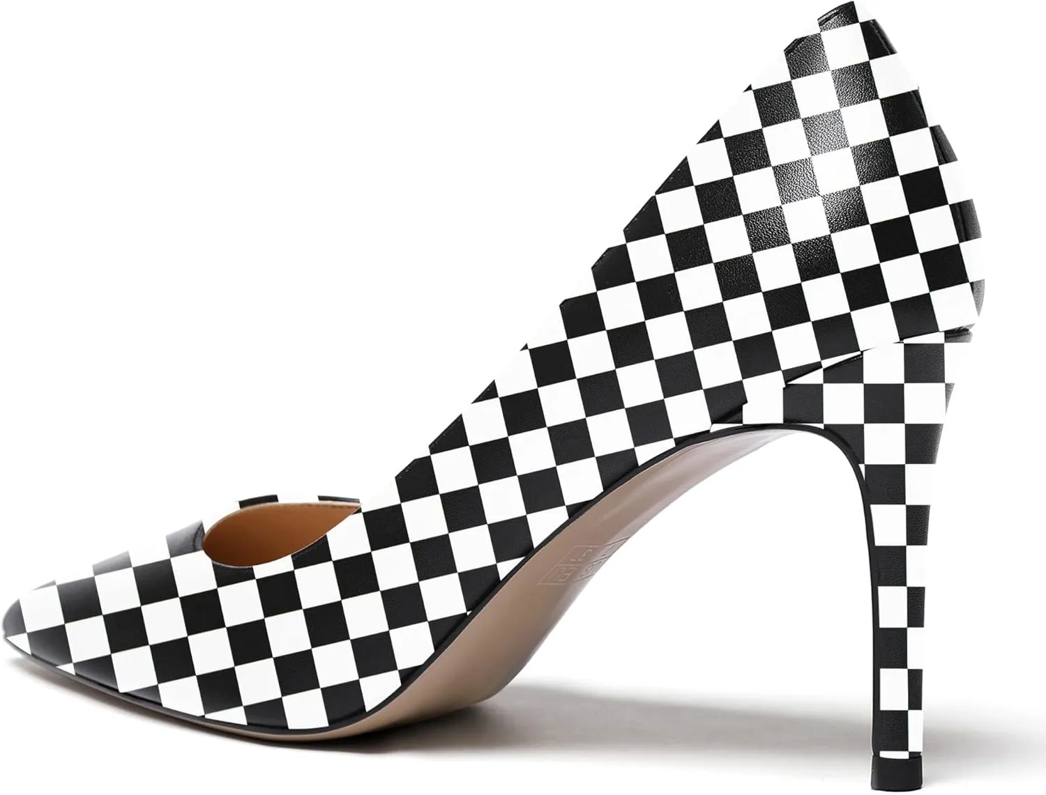 WAYDERNS Women's Matte Pointed Toe Slip On Stiletto High Heel Pumps Wedding Dress Shoes 3.5 Inch