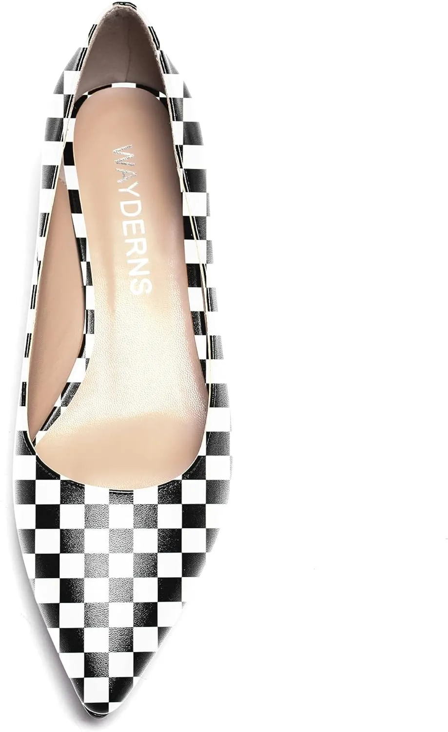 WAYDERNS Women's Matte Pointed Toe Slip On Stiletto High Heel Pumps Wedding Dress Shoes 3.5 Inch