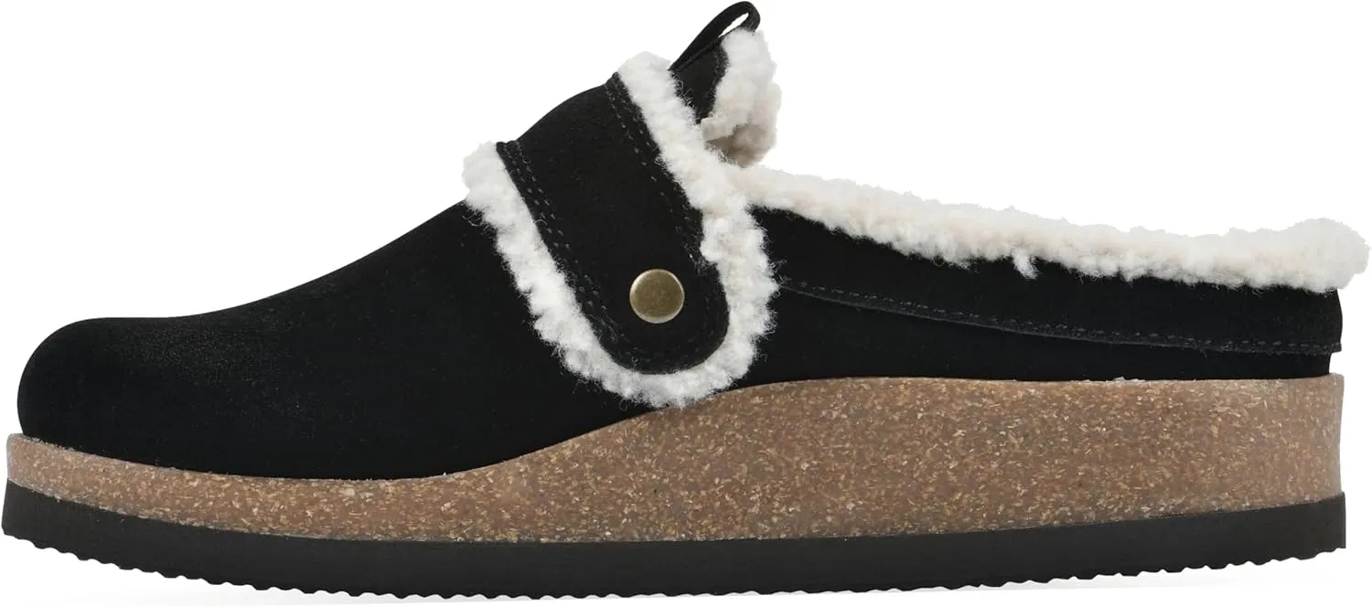 WHITE MOUNTAIN Women's Baylen Faux Fur Footbed Clog