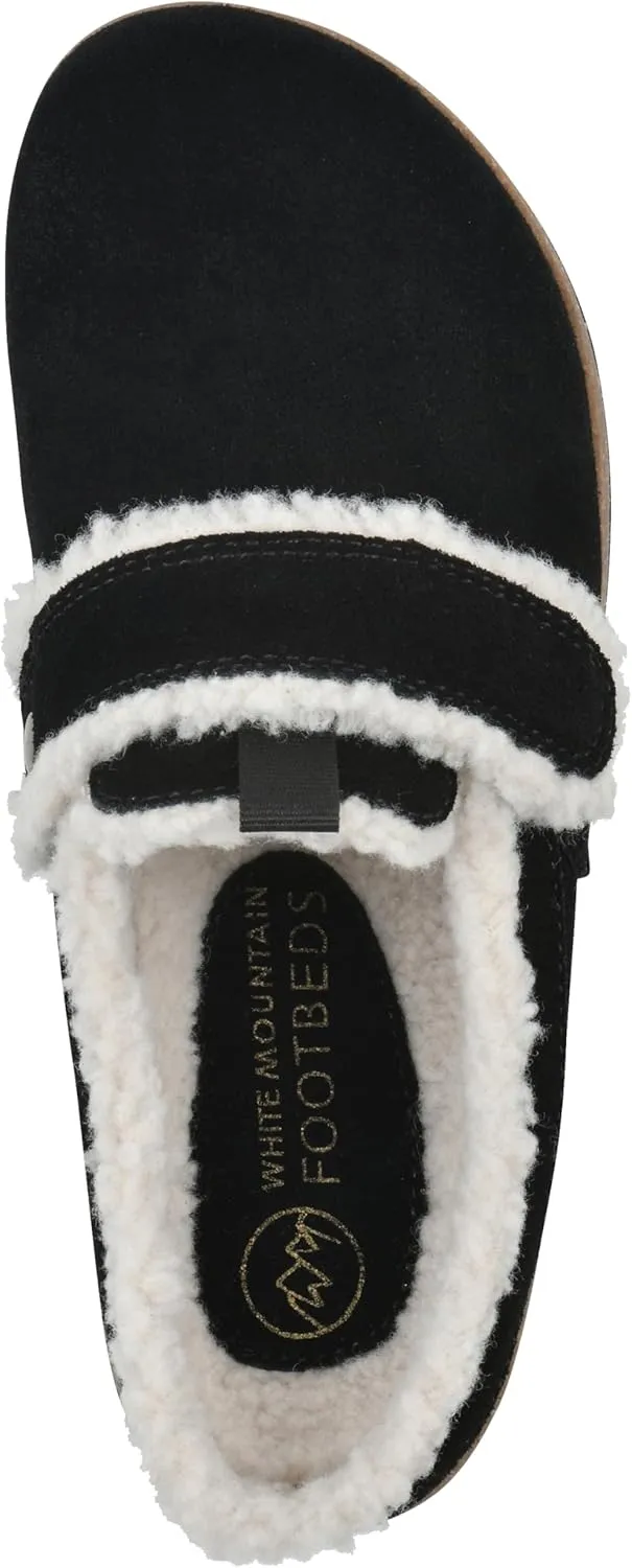 WHITE MOUNTAIN Women's Baylen Faux Fur Footbed Clog