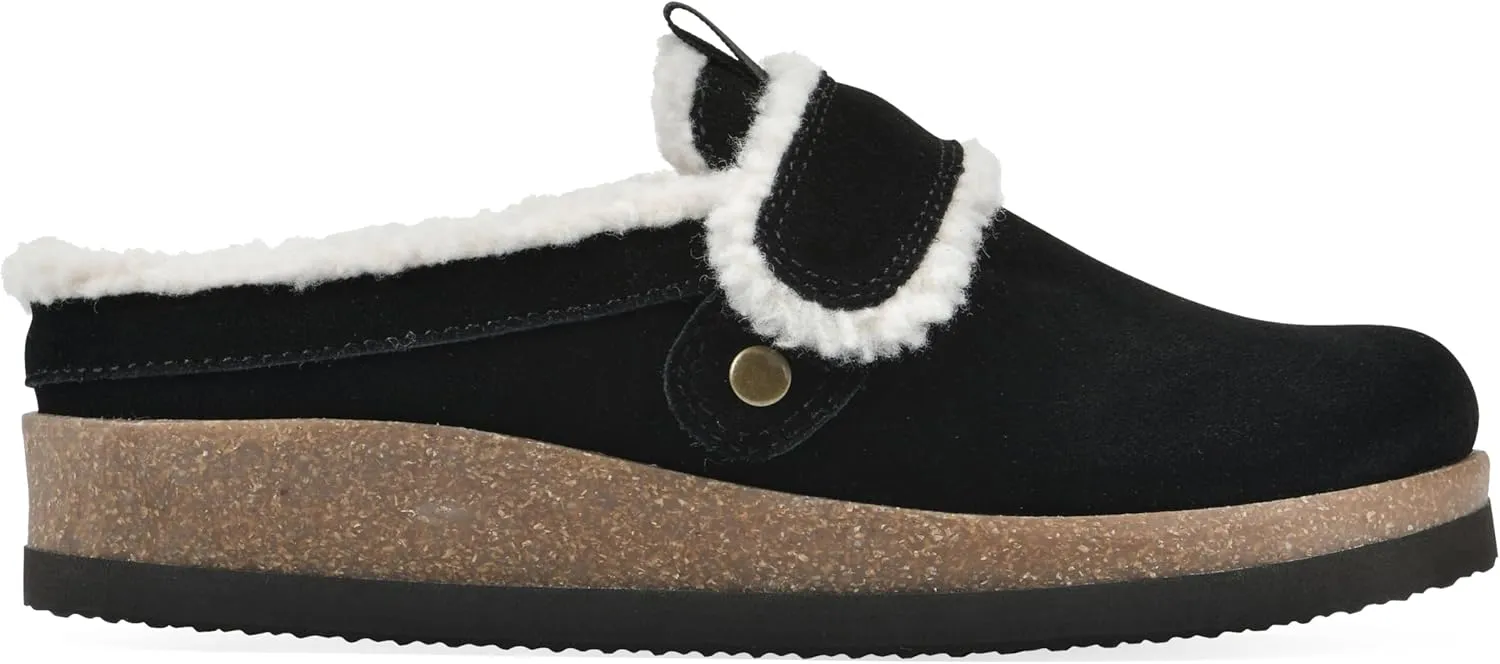 WHITE MOUNTAIN Women's Baylen Faux Fur Footbed Clog