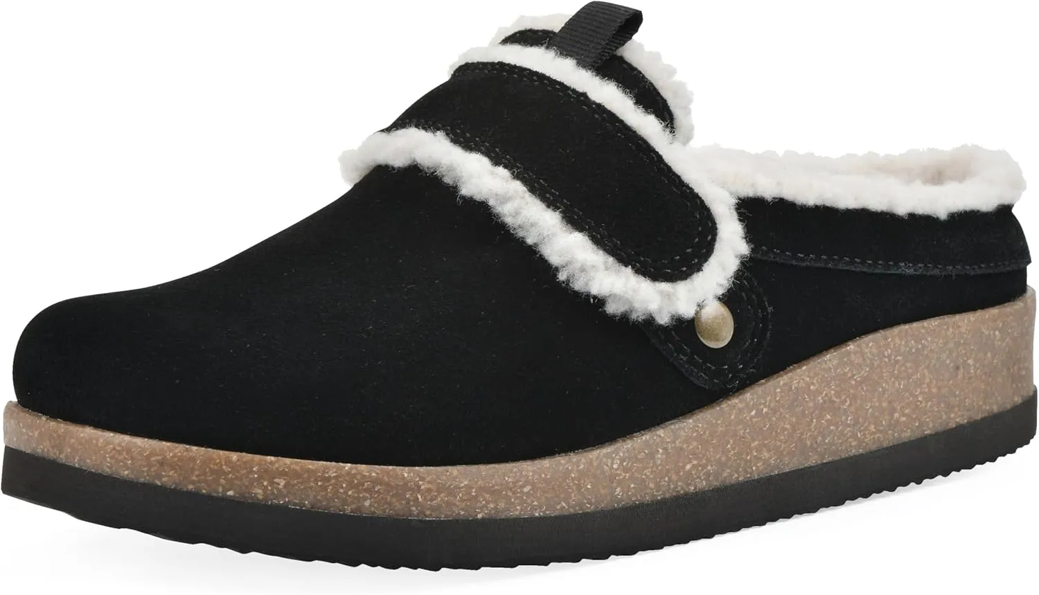WHITE MOUNTAIN Women's Baylen Faux Fur Footbed Clog