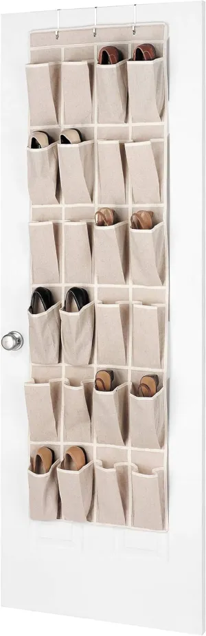 Whitmor Linen Over the Door Shoe Organizer