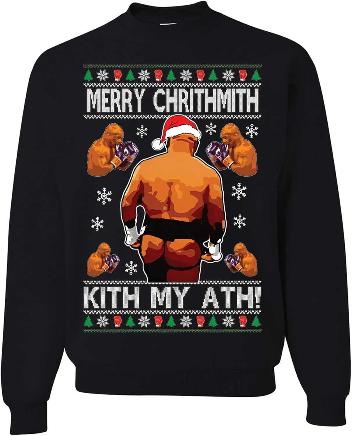 wild custom apparel Dont Step On My Toes Mike Tyson Paul Ugly Chistmas Sweater Crewneck Sweatshirt
