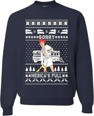 wild custom apparel Ugly Christmas Sweater 2024 COLLECTION Navy Blue CrewNeck Sweatshirt