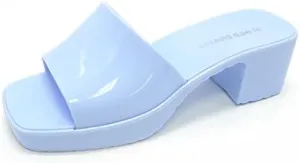 Wild Diva Karis-01 Women's Jelly Block Heel Mule Slide