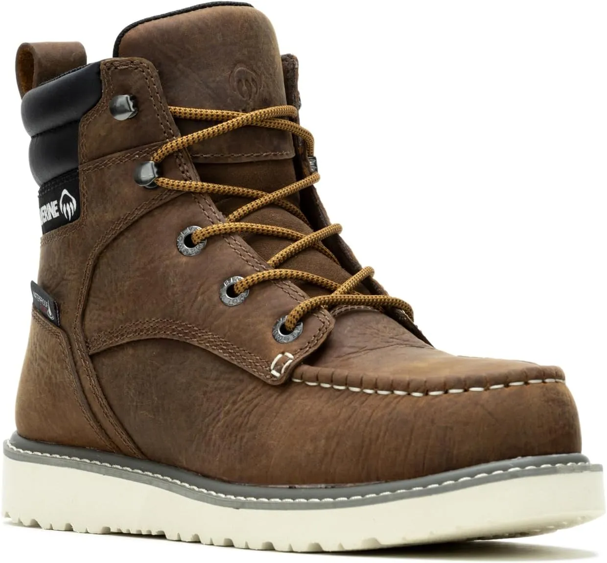Wolverine Men's Trade Wedge Waterproof Steel Toe 6" Construction Boot