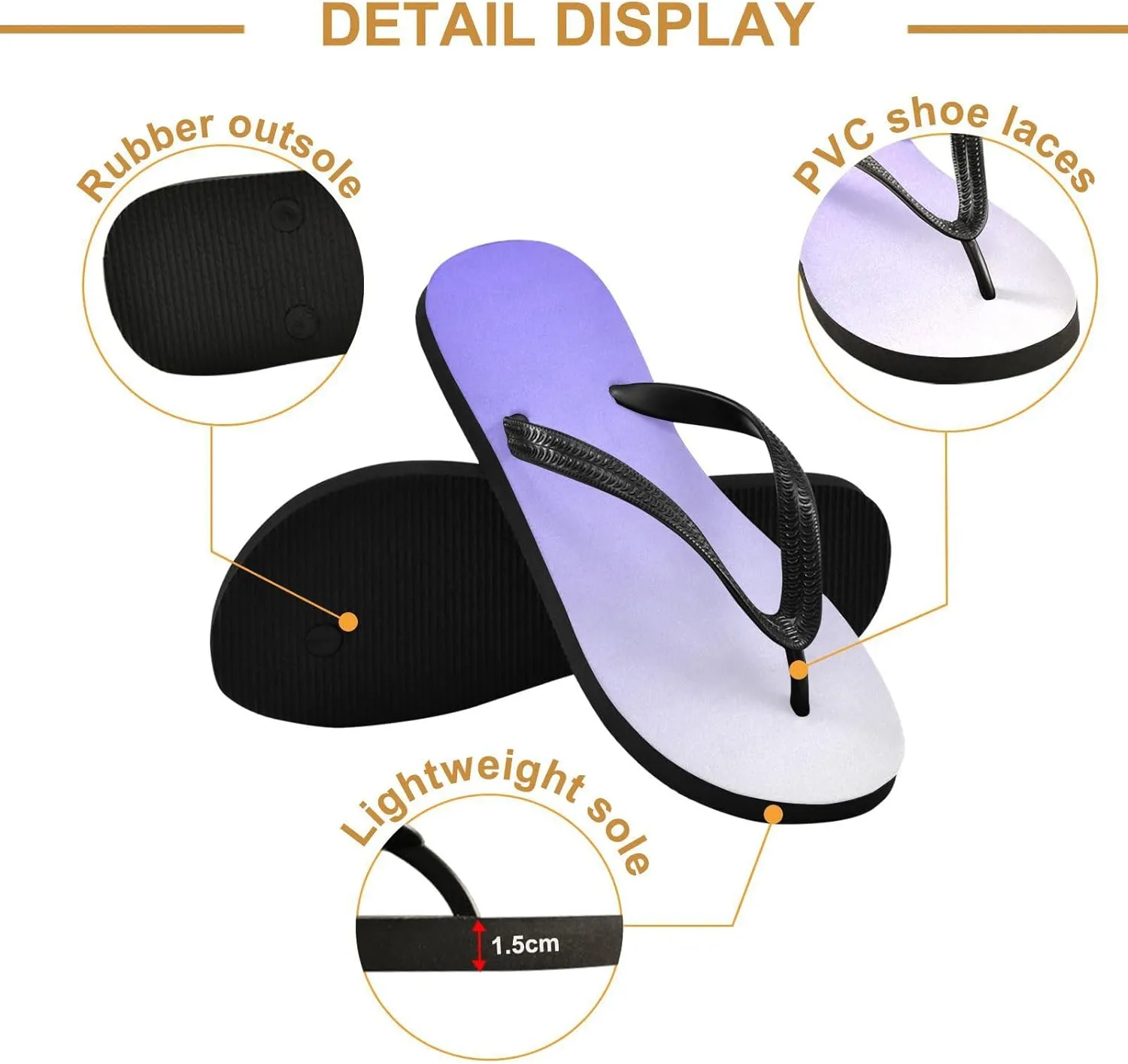 Women Beach Summer Casual Flip Flop Gradient BlueQuick Dry Sandals Slipper for Men Gradient Blue
