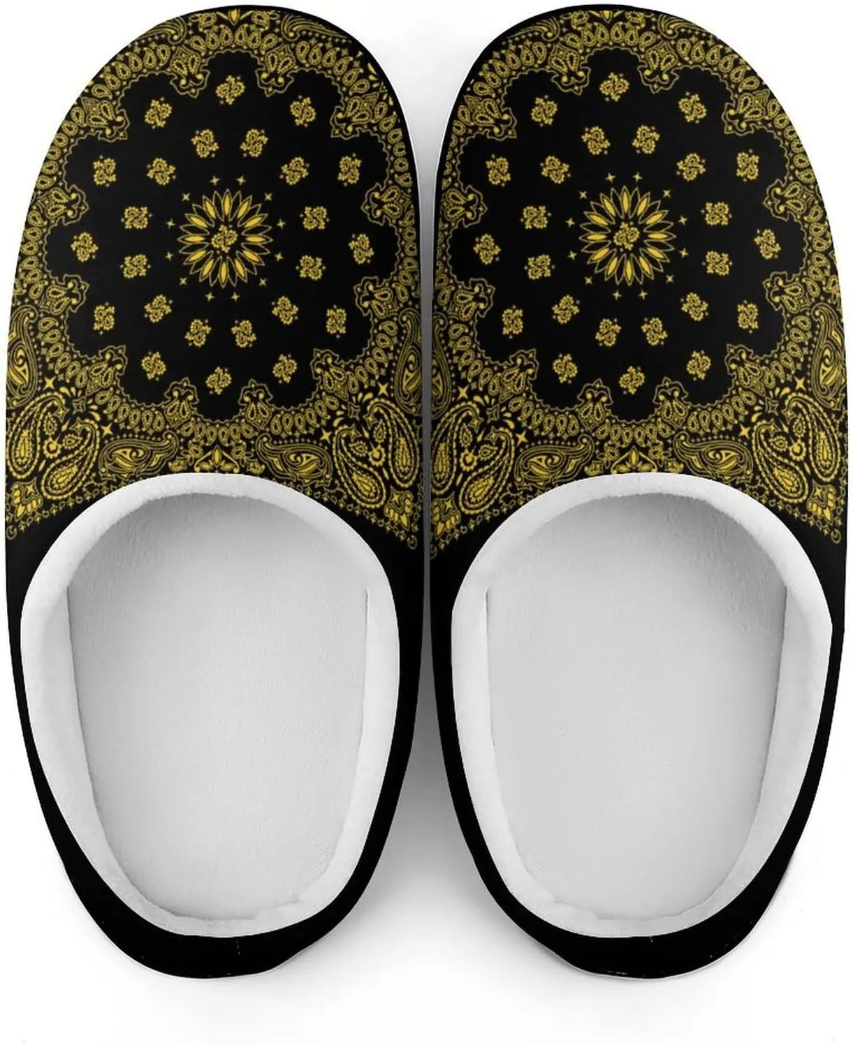 Women House Slippers Ladies Christmas Print Cotton Slippers Soft Clog Slippers Non-Slip Sole Warm Indoor Outdoor Shoes