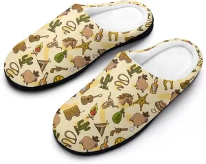Women House Slippers Ladies Halloween Cotton Slippers Closed Toe Soft Clog Slippers Non-Slip Warm Indoor Outdoor Shoes