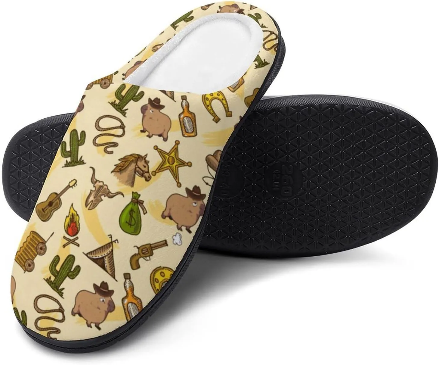 Women House Slippers Ladies Halloween Cotton Slippers Closed Toe Soft Clog Slippers Non-Slip Warm Indoor Outdoor Shoes