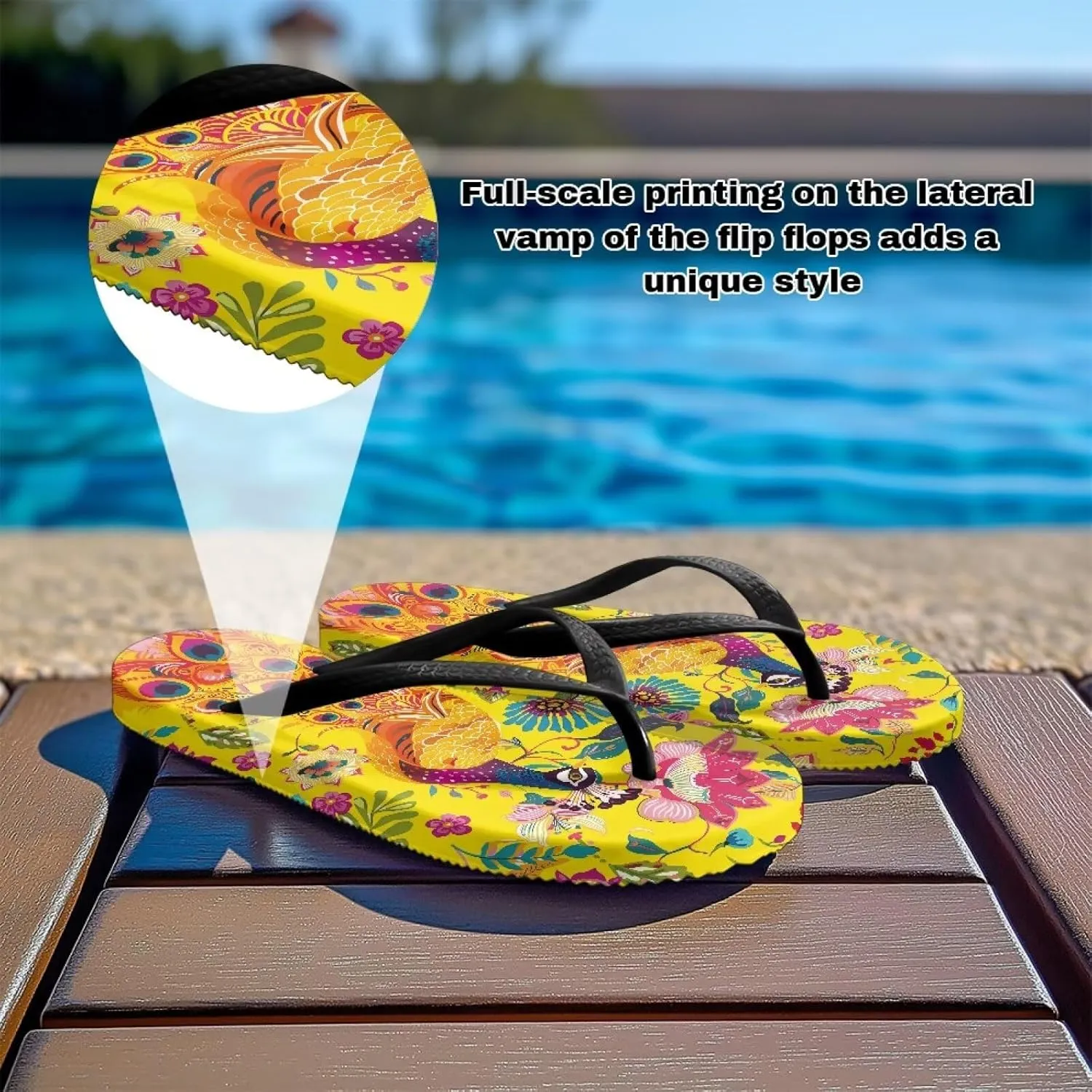 Women's Arch Support Flip Flops Beach House Cushioned Slides Fashion Cushion Quick Drying Sandals for Party Size 5.5-9.5 Black Sole